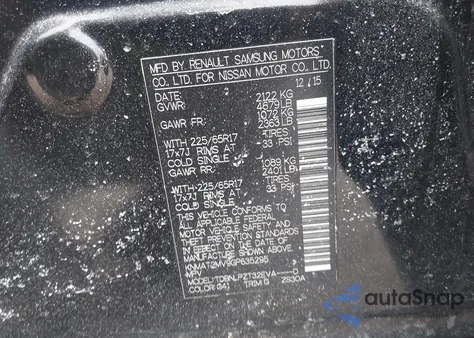 2016 Nissan Rogue S z USA, uszkodzony, nr VIN KNMAT2MV9GP635295